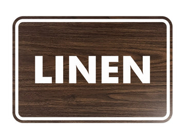 Signs ByLITA Classic Linen Sign with Adhesive Tape, Mounts On Any Surface, Weather Resistant, Indoor/Outdoor Use